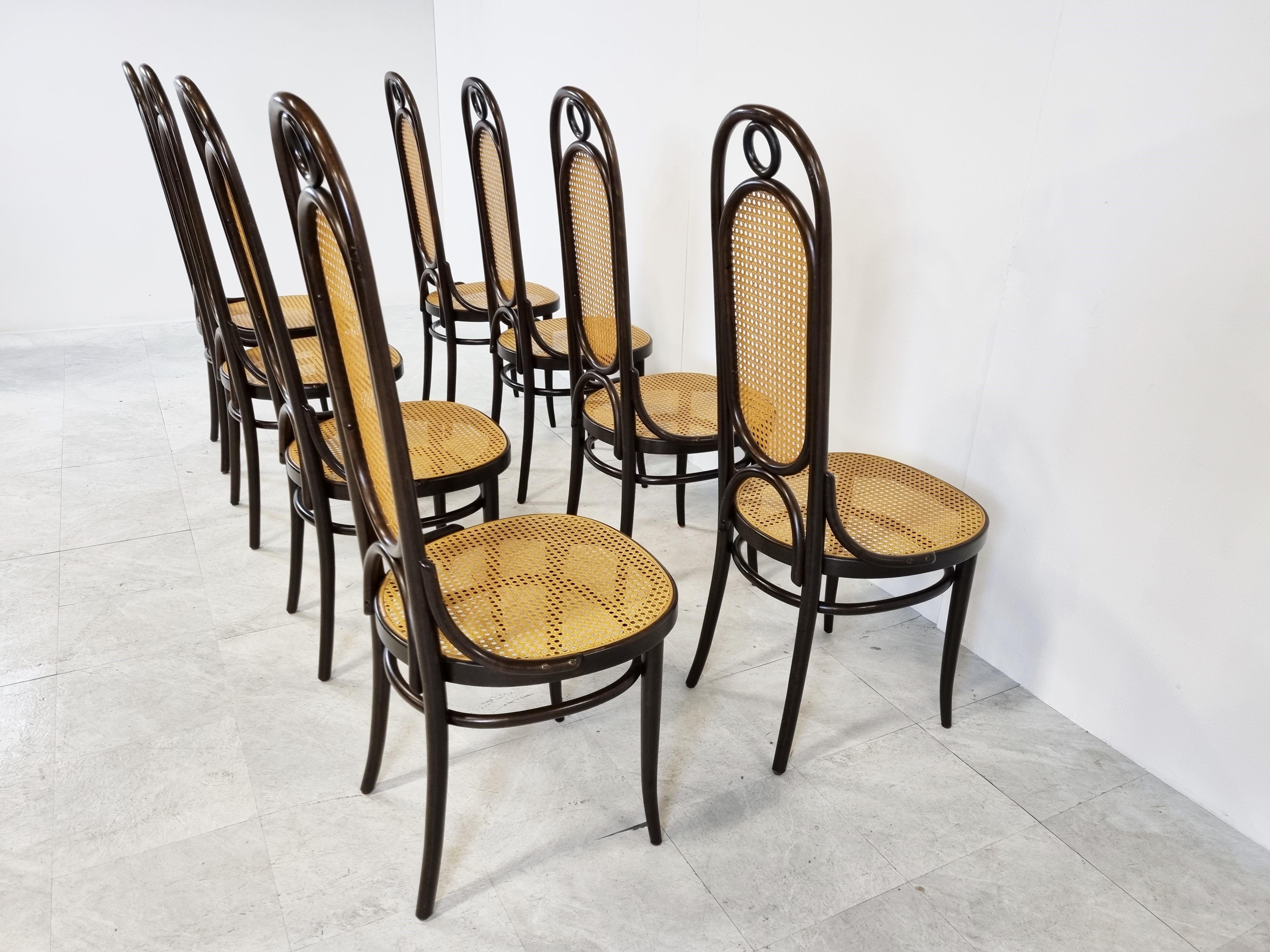 Thonet No. 17 Dining Chairs, Set of 8, 1980s 1