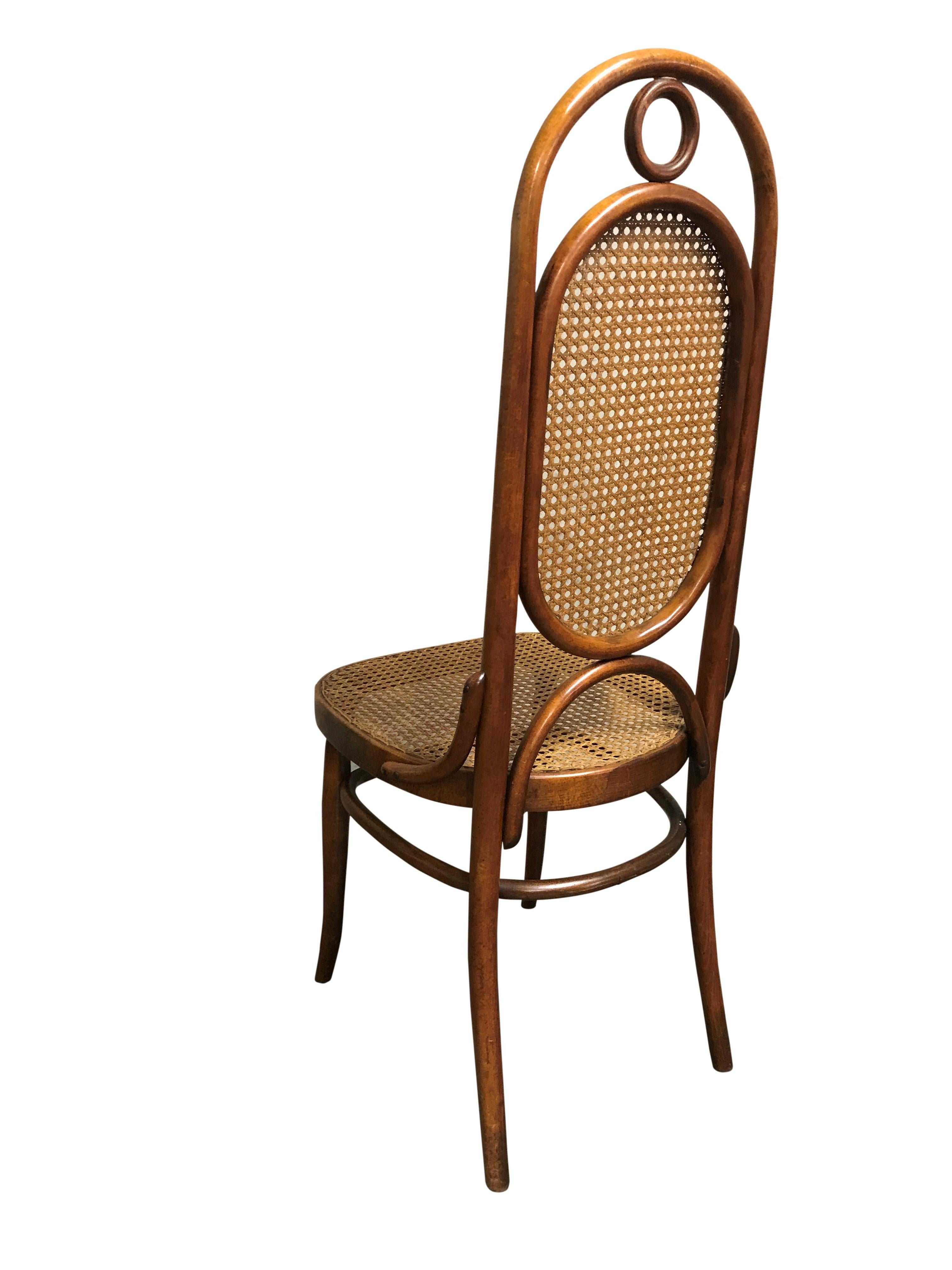 Cane Thonet No. 17 Dining Chairs, Set of Six, 1950s
