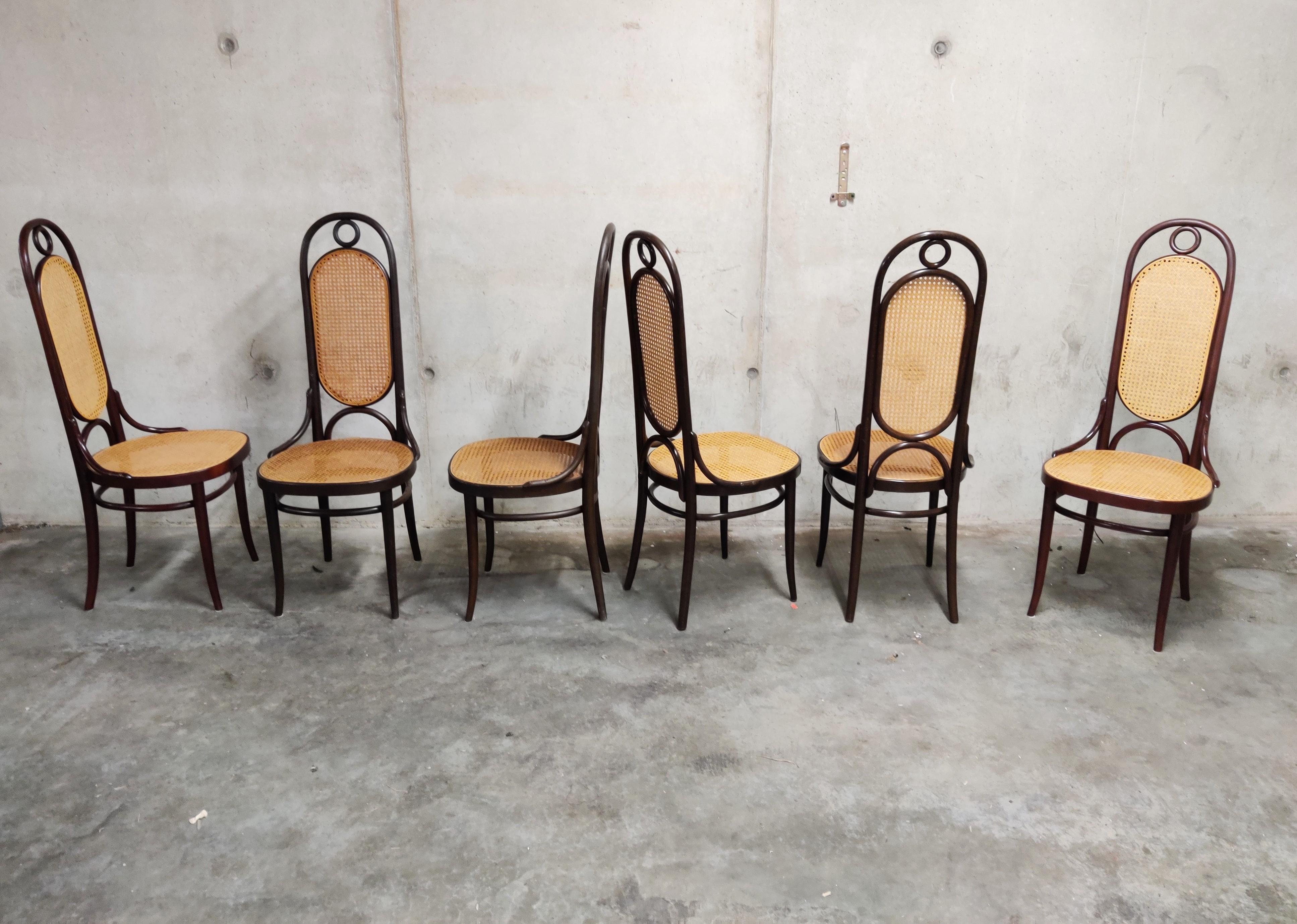 Late 20th Century Thonet No. 17 Dining Chairs, Set of Six, 1980s