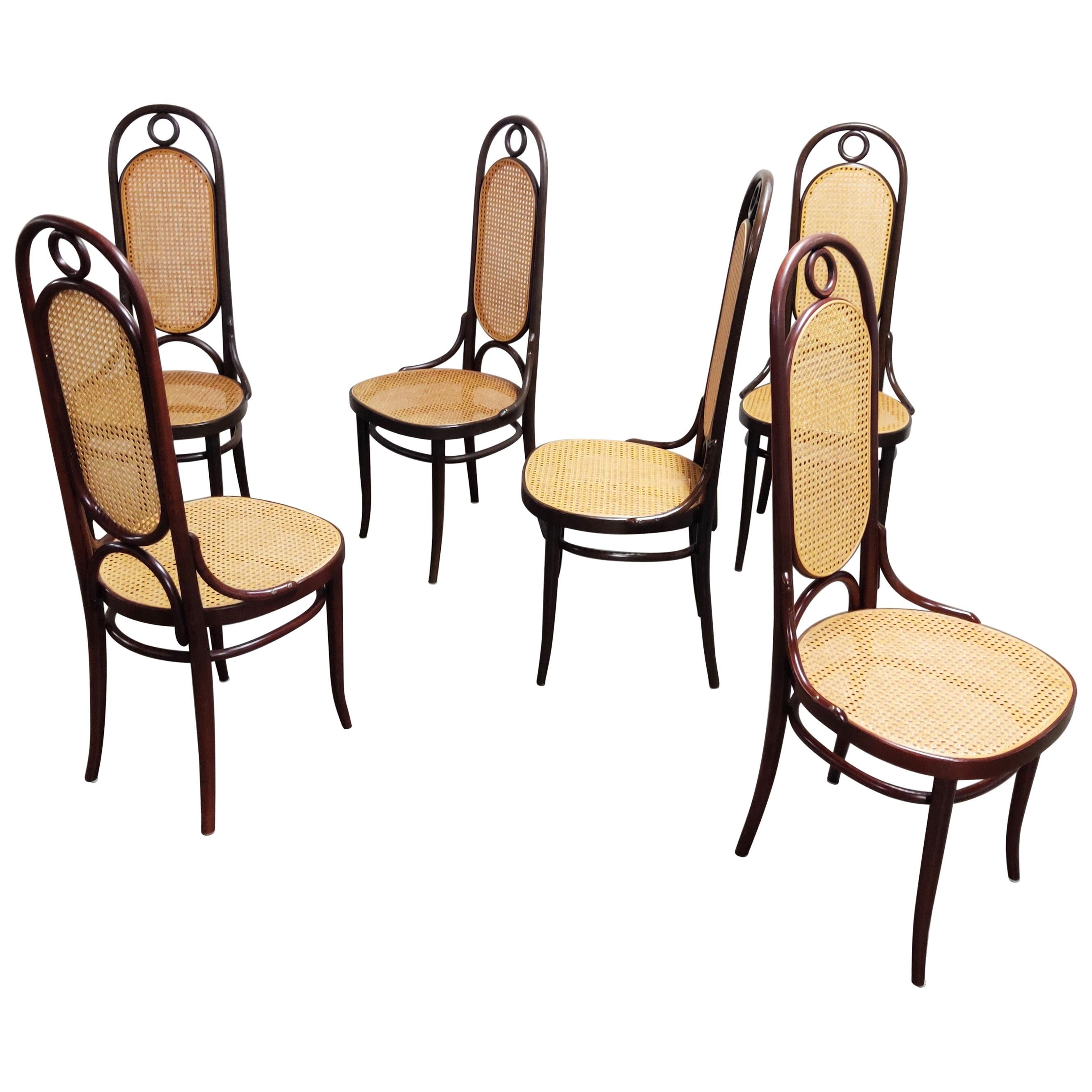 Thonet No. 17 Dining Chairs, Set of Six, 1980s