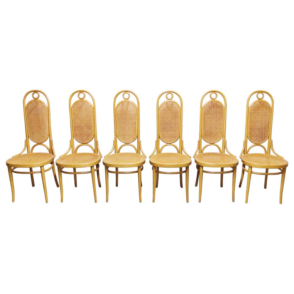 No. 17 Dining Chairs, Set of Six, 1980s at 1stDibs