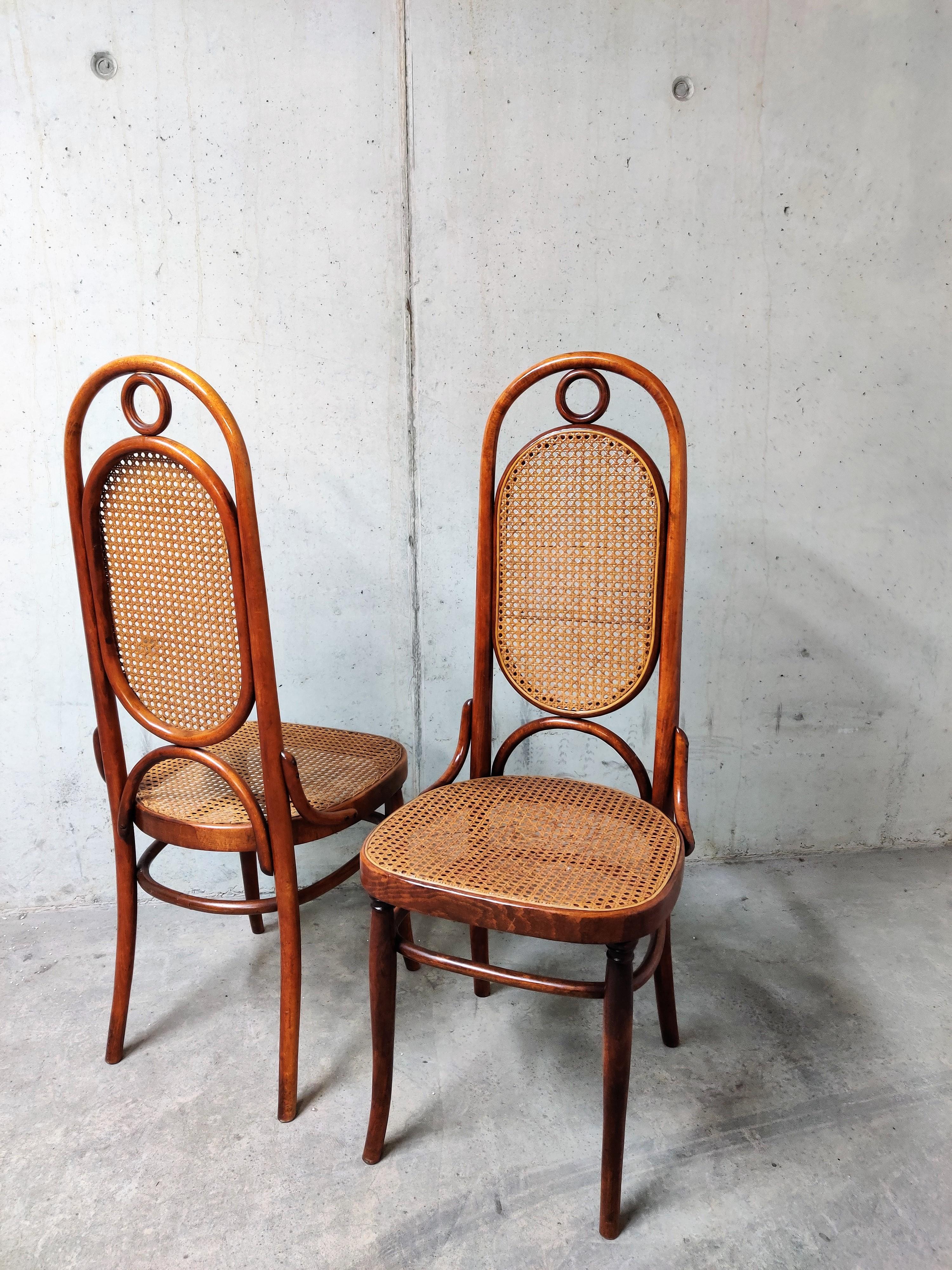 Art Nouveau Thonet No. 17 Dining Chairs, Set of Two, 1980s