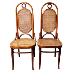 Thonet Nr. 17 Esszimmerstühle:: Satz mit zwei Stühlen:: 1980er Jahre