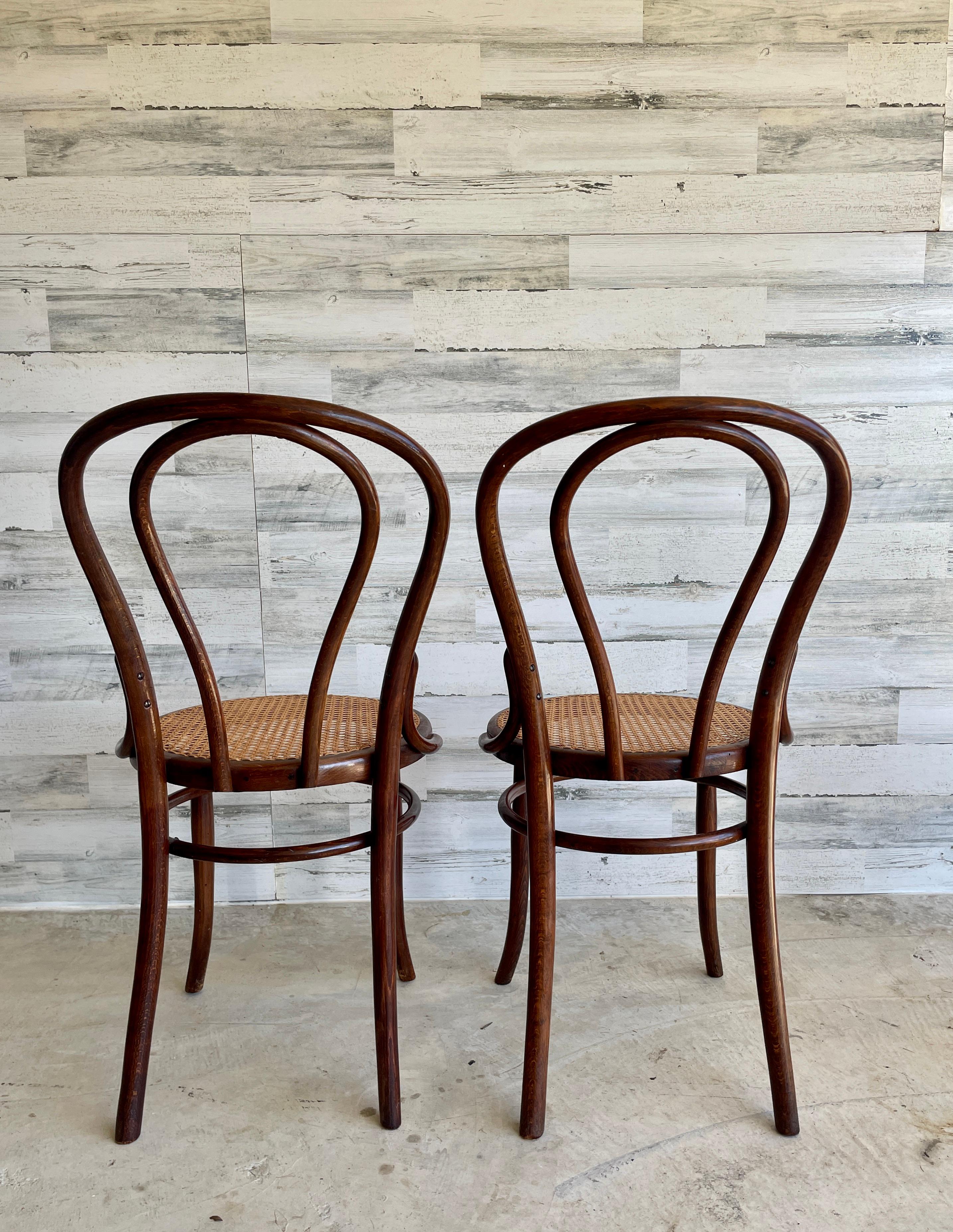 Thonet No 18 Cane & Bentwood Dining Chairs For Sale 4
