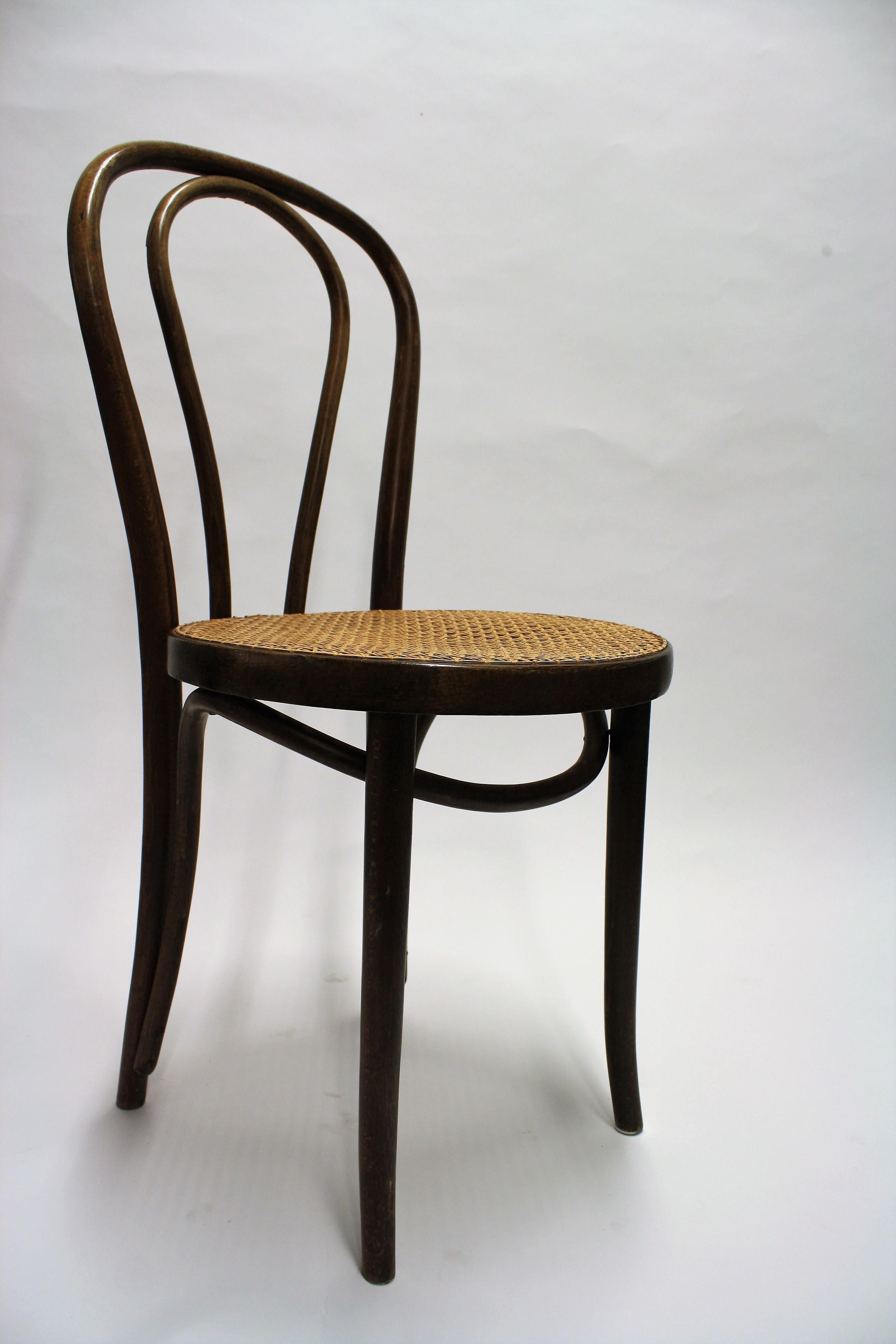 Thonet No. 18 Dining Chairs, 1950s, Set of 4 4