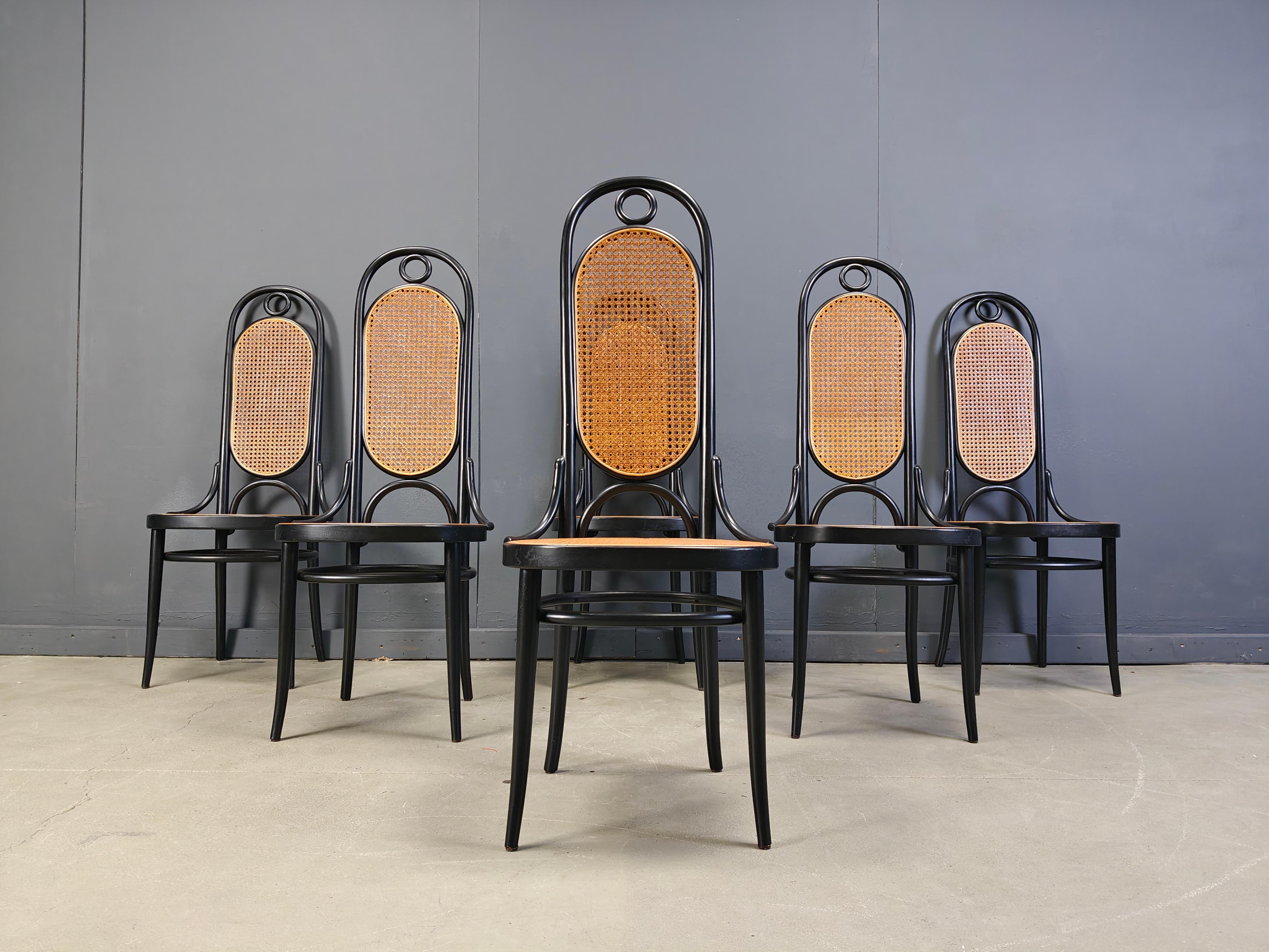 Sedie da pranzo Thonet n. 207 'Long Johns', set di 6, anni '80 in vendita 3