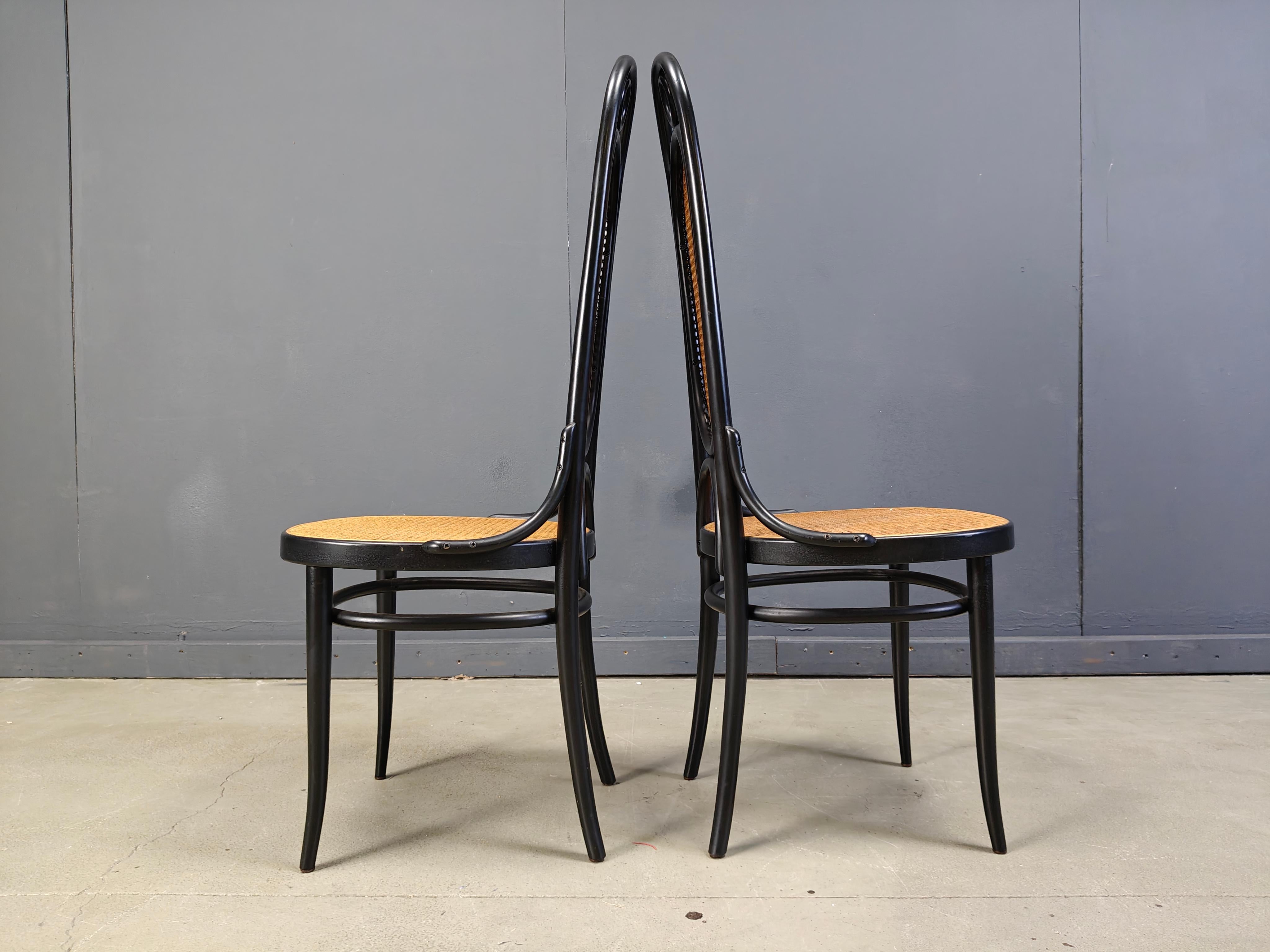 Art Nouveau Sedie da pranzo Thonet n. 207 'Long Johns', set di 6, anni '80 in vendita