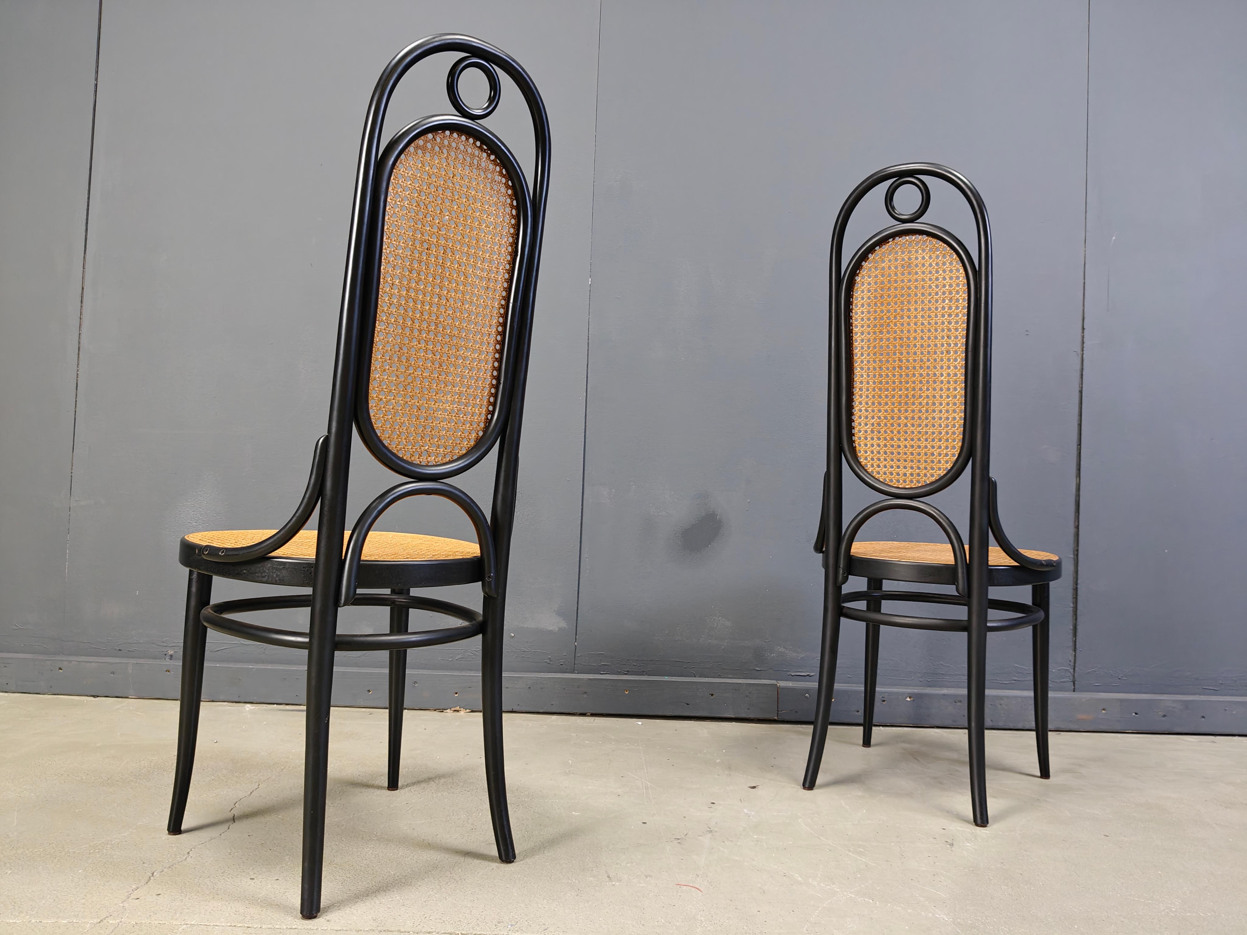 Austriaco Sedie da pranzo Thonet n. 207 'Long Johns', set di 6, anni '80 in vendita