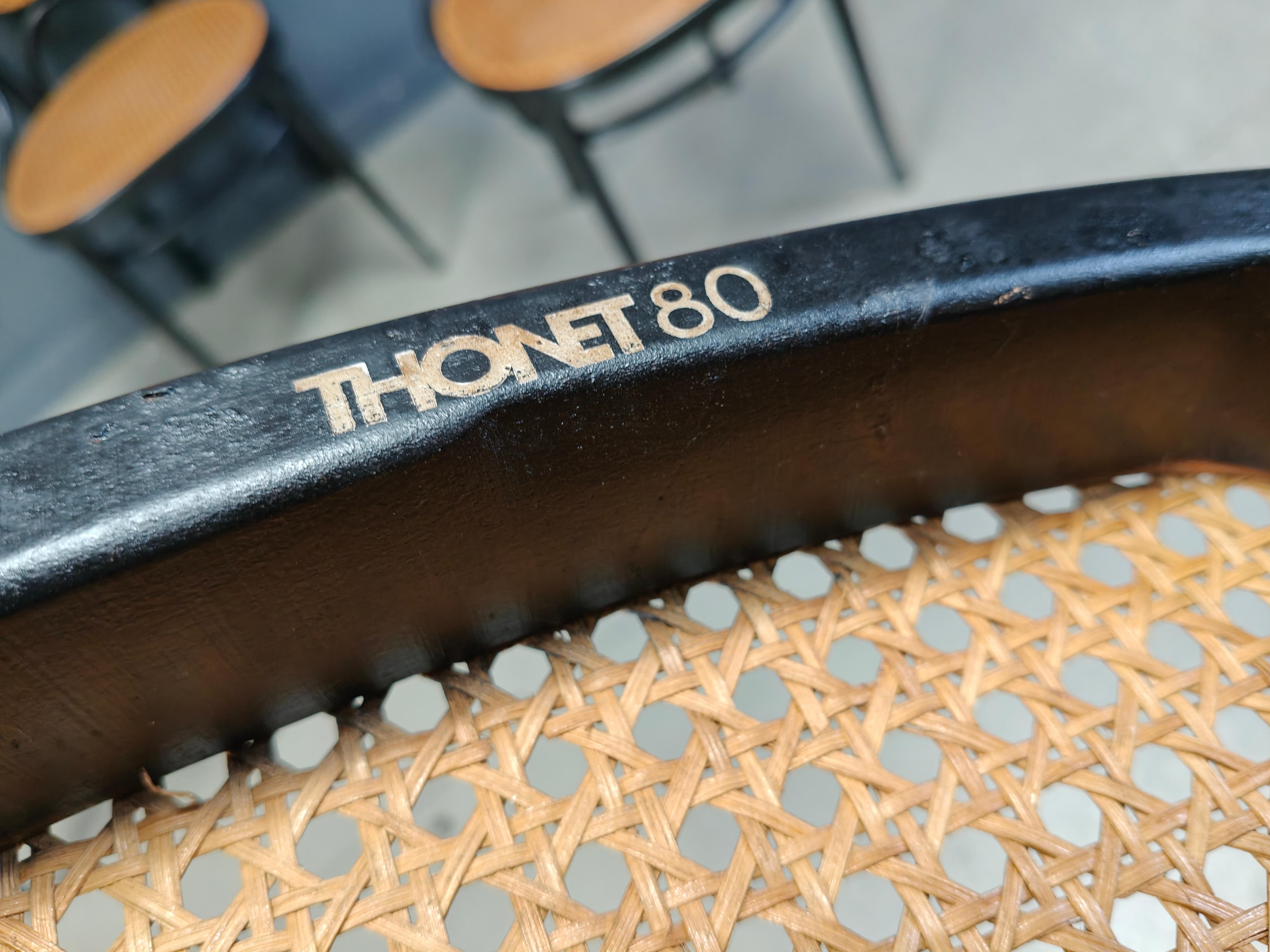 Fine XX secolo Sedie da pranzo Thonet n. 207 'Long Johns', set di 6, anni '80 in vendita