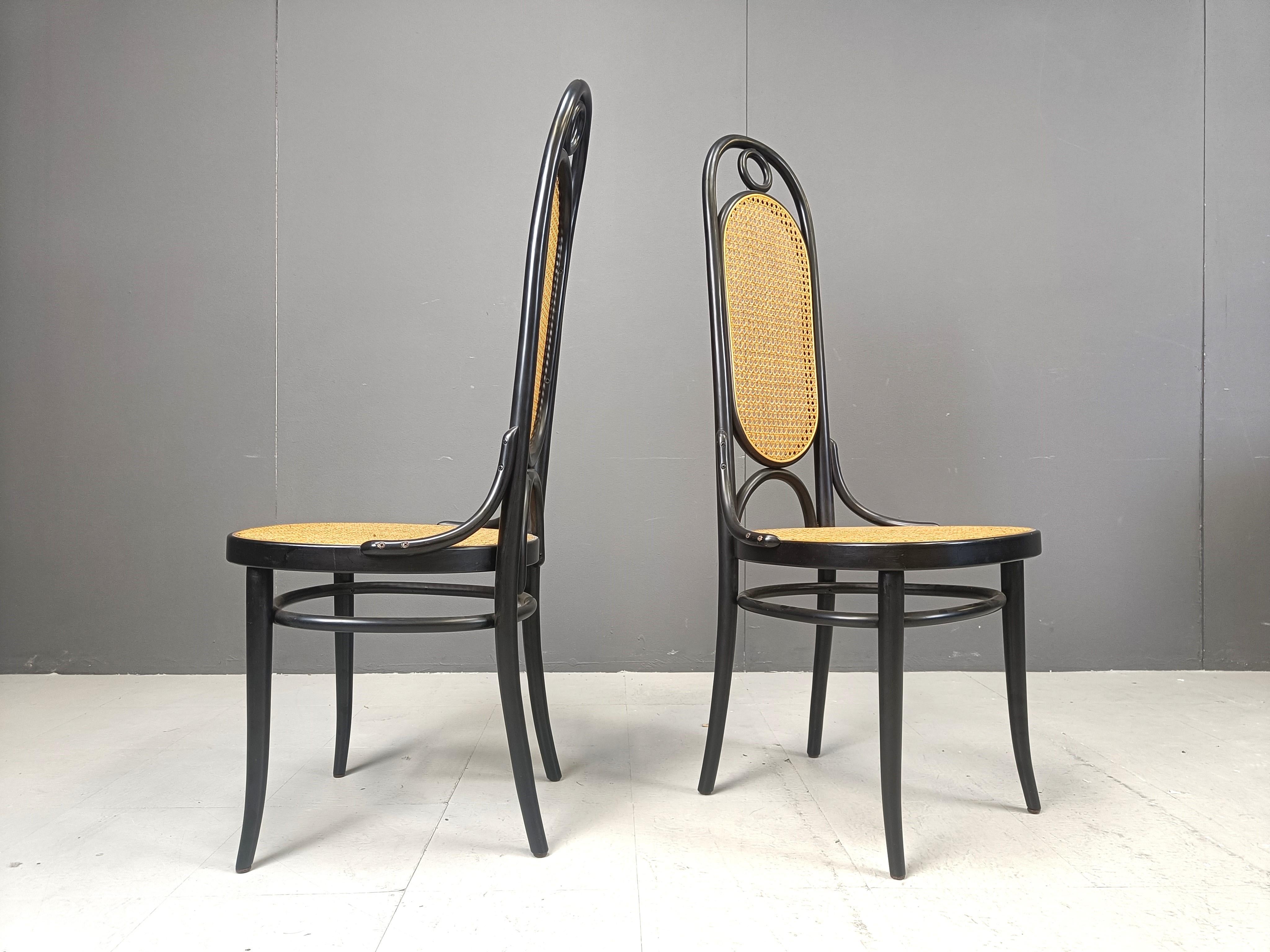 Thonet no. 207 dining chairs 'Long John', set of 6, 1981 6