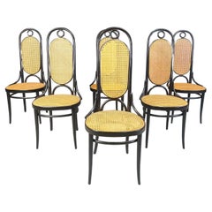 Thonet no. 207 dining chairs 'Long John', set of 6, 1981
