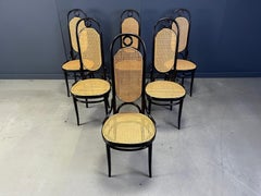 Thonet no. 207 dining chairs 'Long John', set of 6, 1985