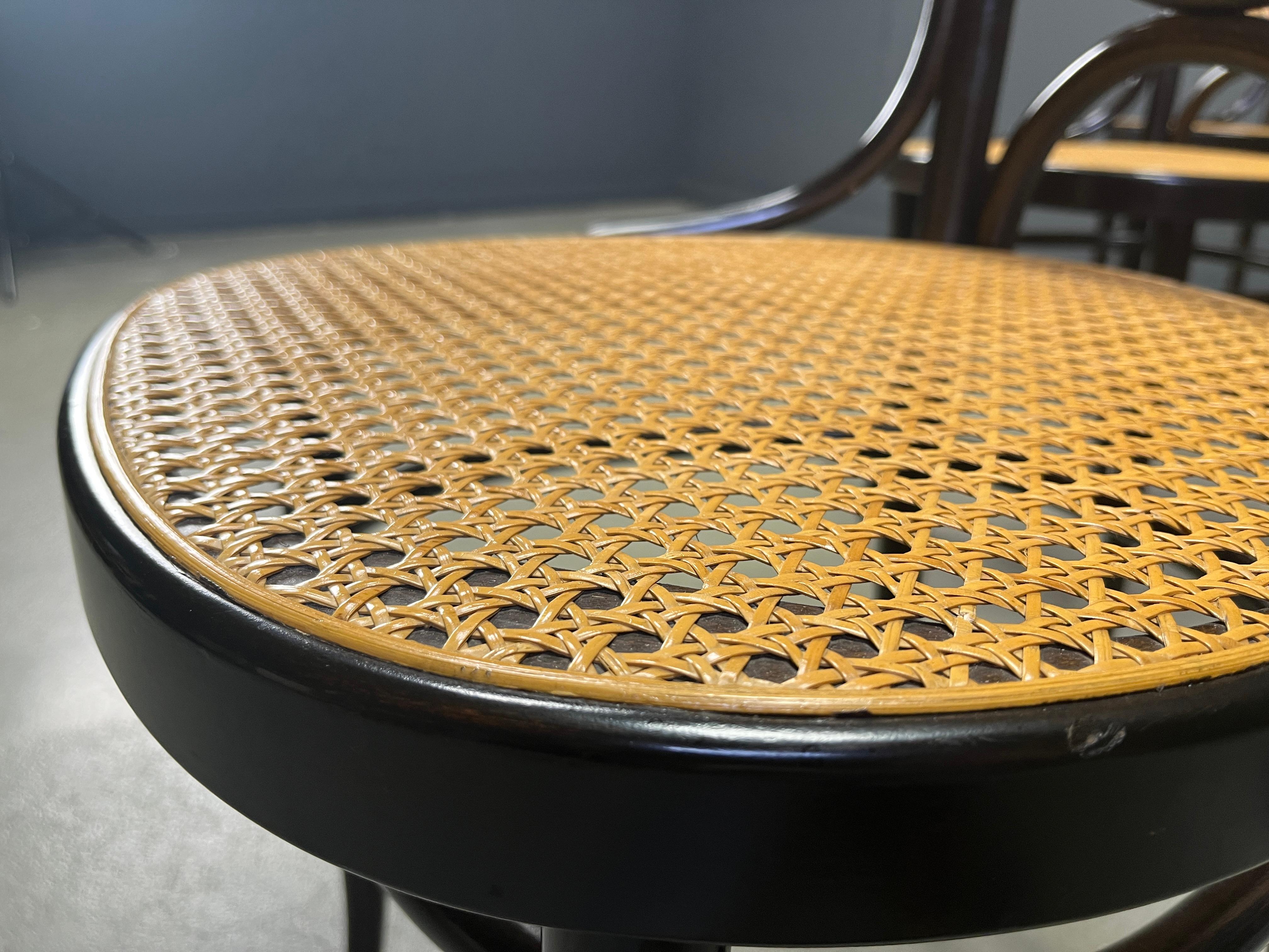 Late 20th Century Thonet no. 207 dining chairs 'Long John', set of 6, 1985 For Sale