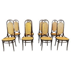 Thonet no. 207 dining chairs 'Long John', set of 8, 1980