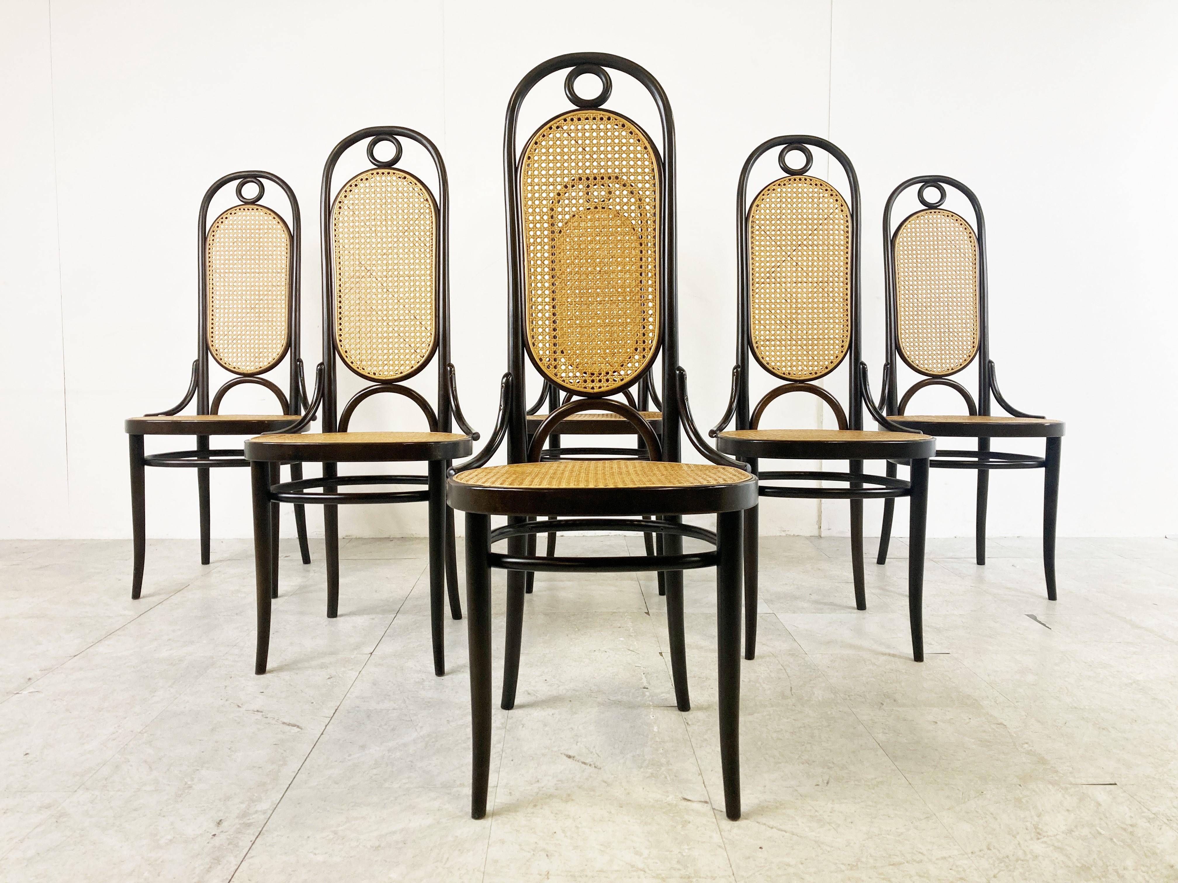 Austrian Thonet No. 207r Dining Chairs, Set of 6, 1979