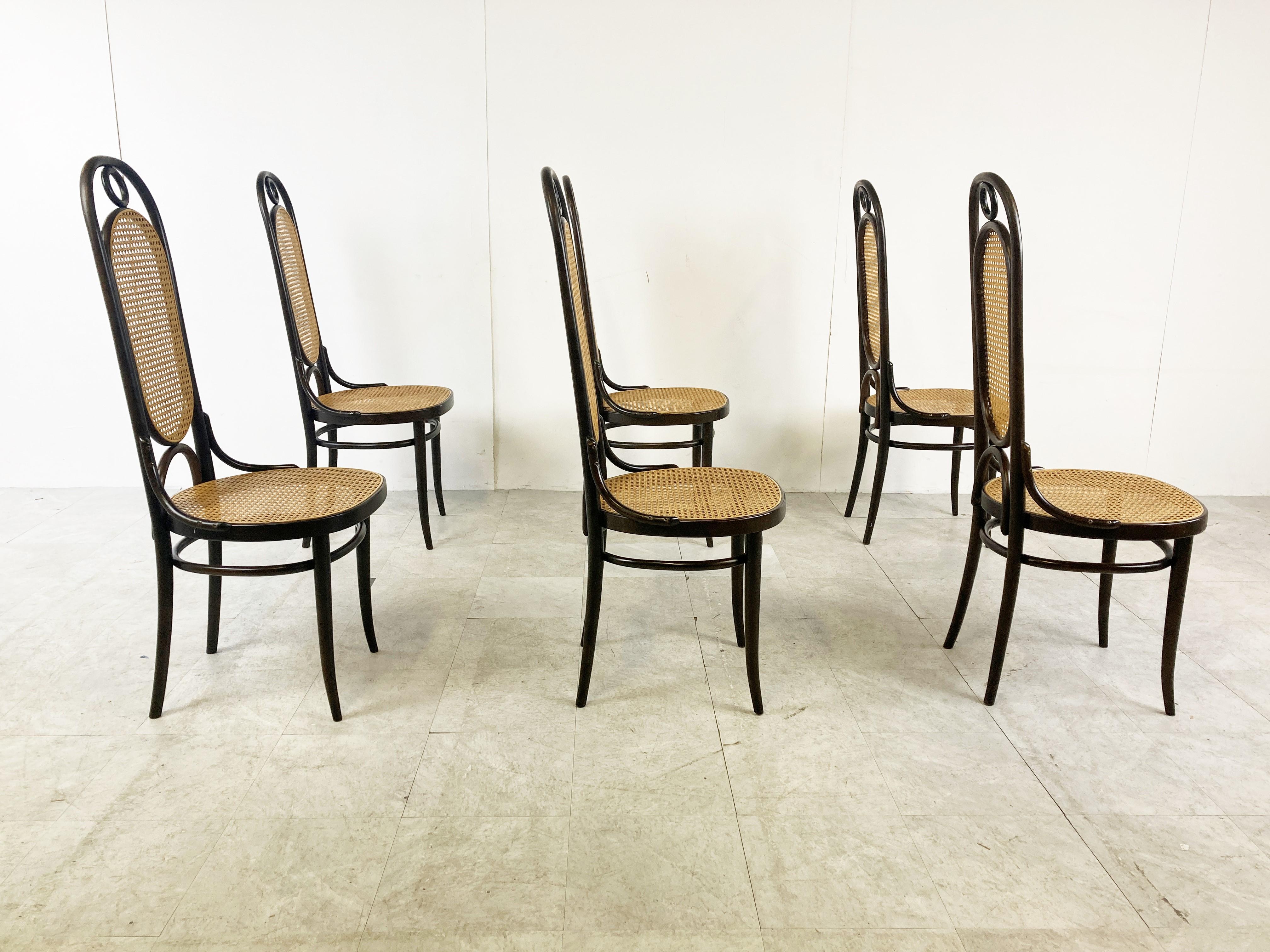Cane Thonet No. 207r Dining Chairs, Set of 6, 1979