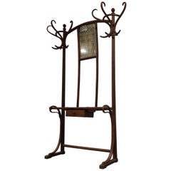 Thonet No.4 Coat Stand with Mirror, 1920s