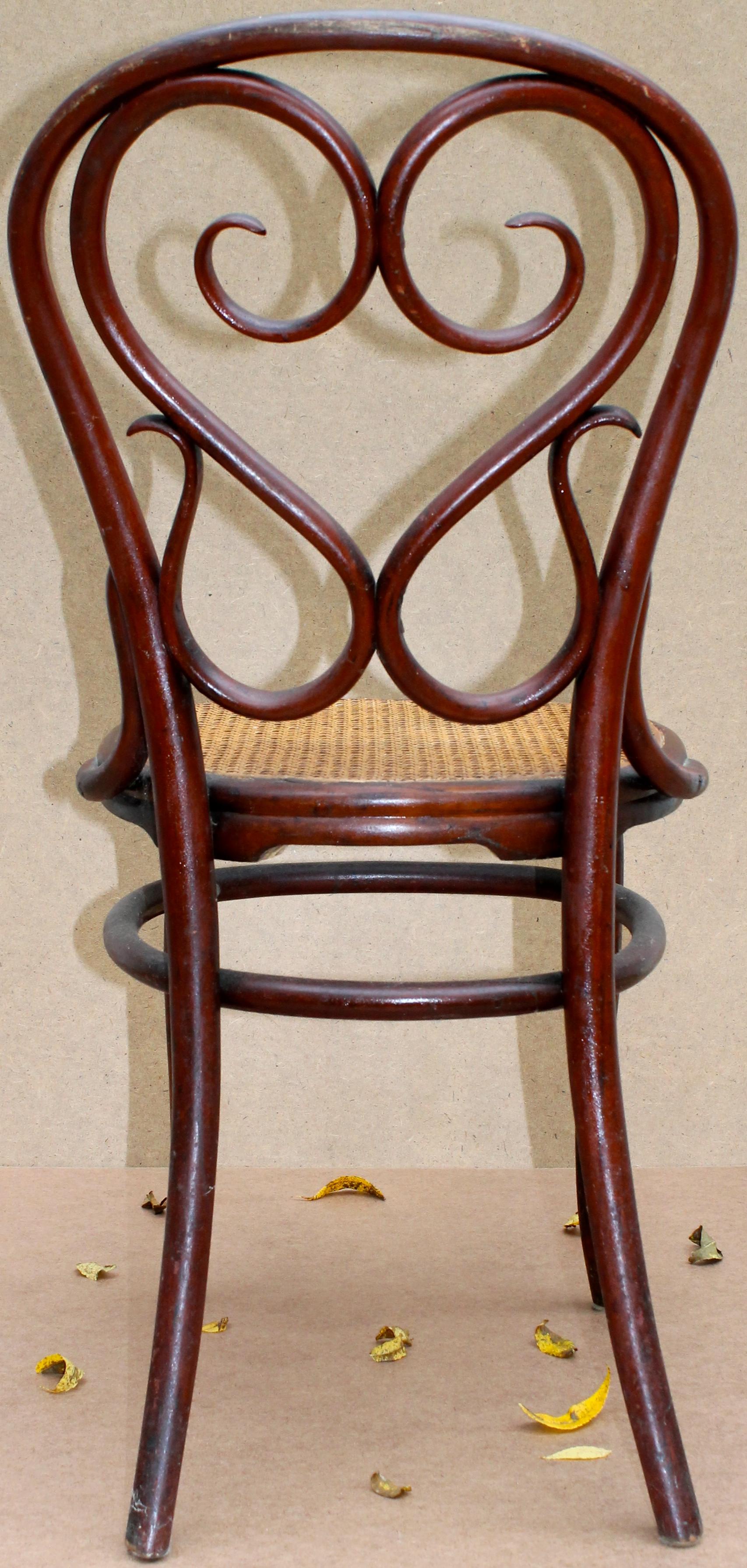 Caning Thonet No.4 Iconic Bentwood Side Chair