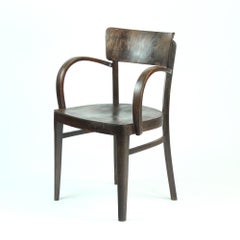 Thonet Office Armchair in Oak, Czechoslovakia, circa 1930s