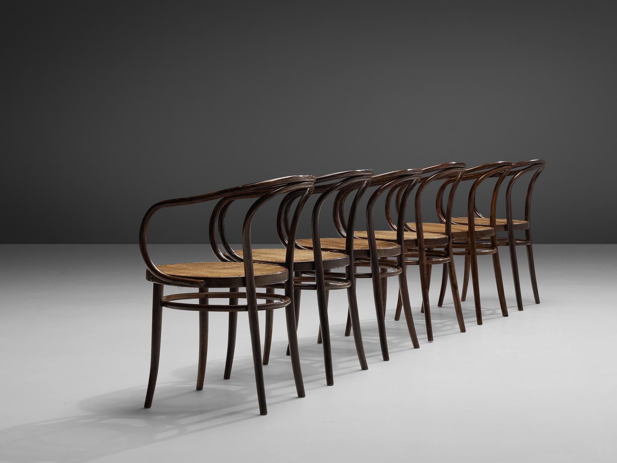 Thonet Patinated ‘Vienna’ Dining Chairs Model 9  7