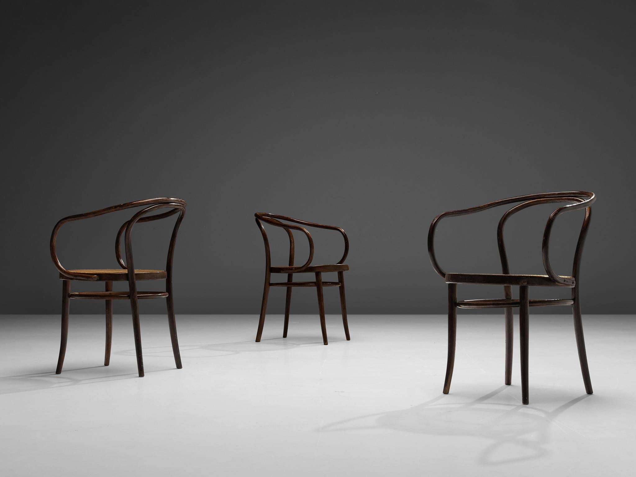 Thonet Patinated ‘Vienna’ Dining Chairs Model 9  2