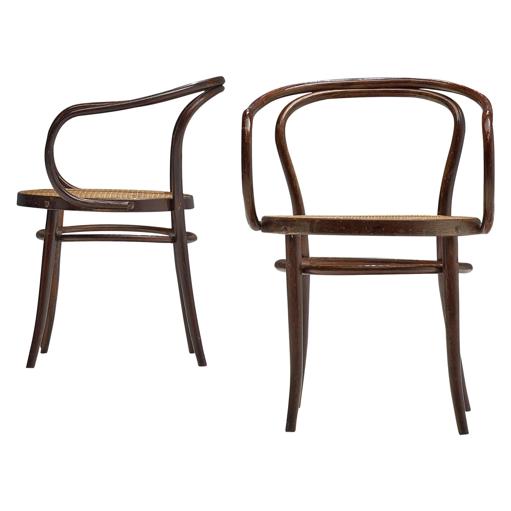 Thonet Patinated ‘Vienna’ Dining Chairs Model 9