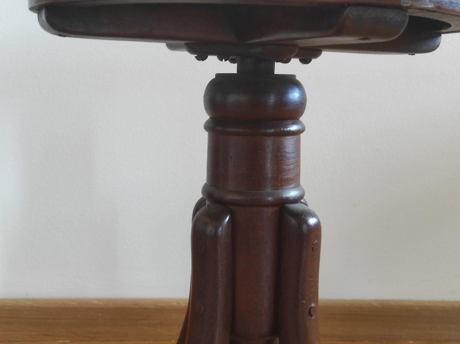 Thonet Klavierhocker 1900er im Angebot 2