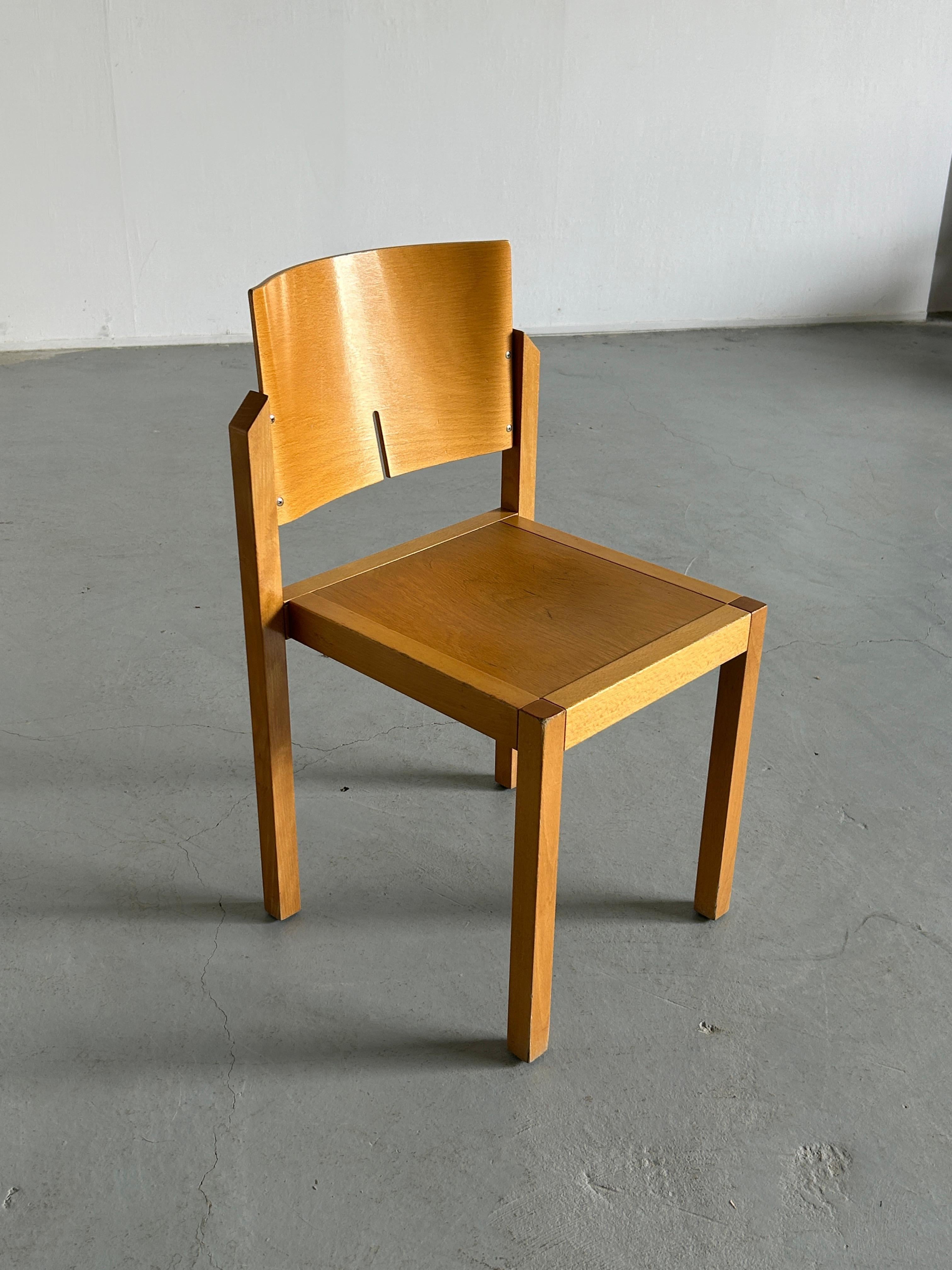 Thonet Postmodern Sculptural Wooden Chair, 1990s Austria For Sale 3