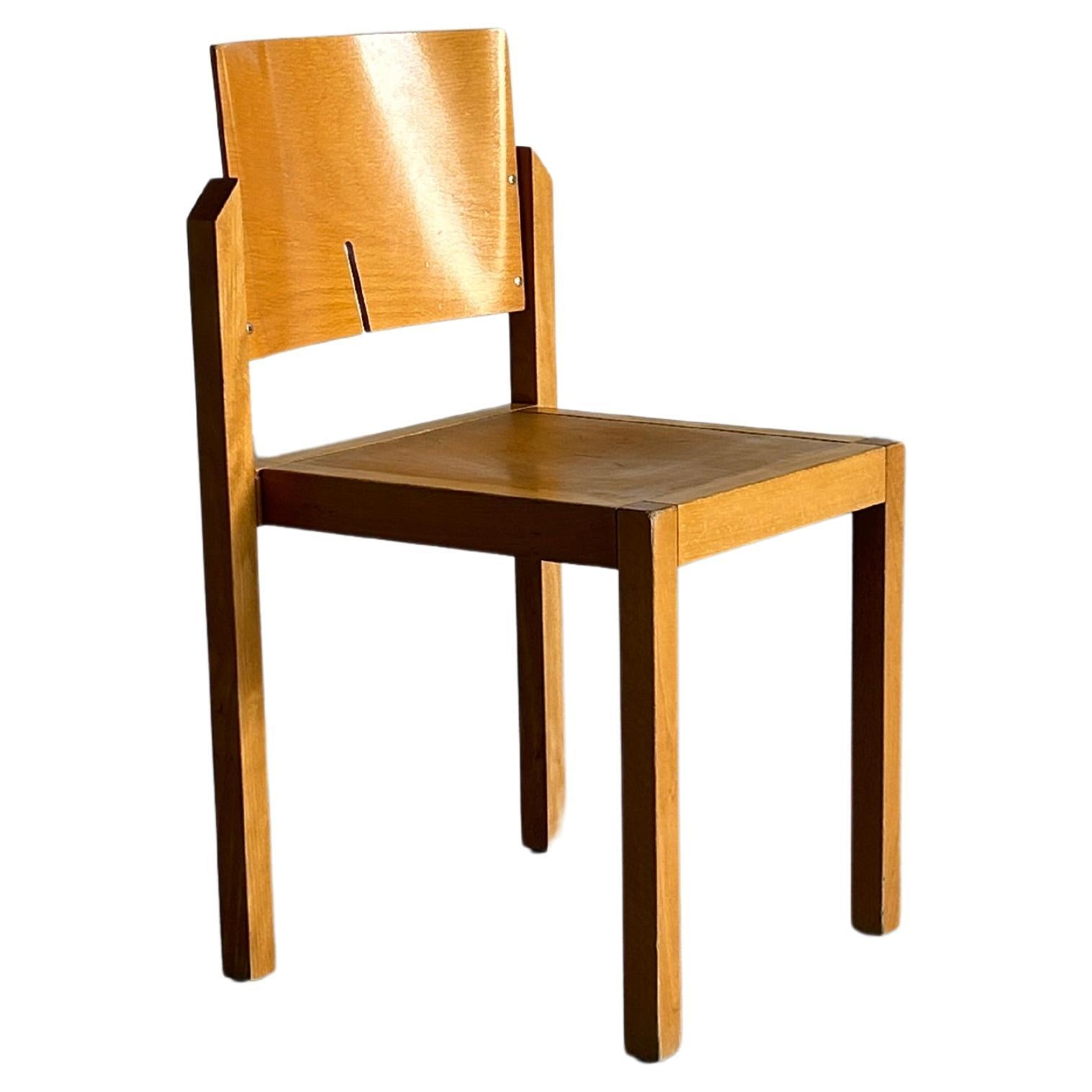 Thonet Postmodern Sculptural Wooden Chair, 1990s Austria For Sale