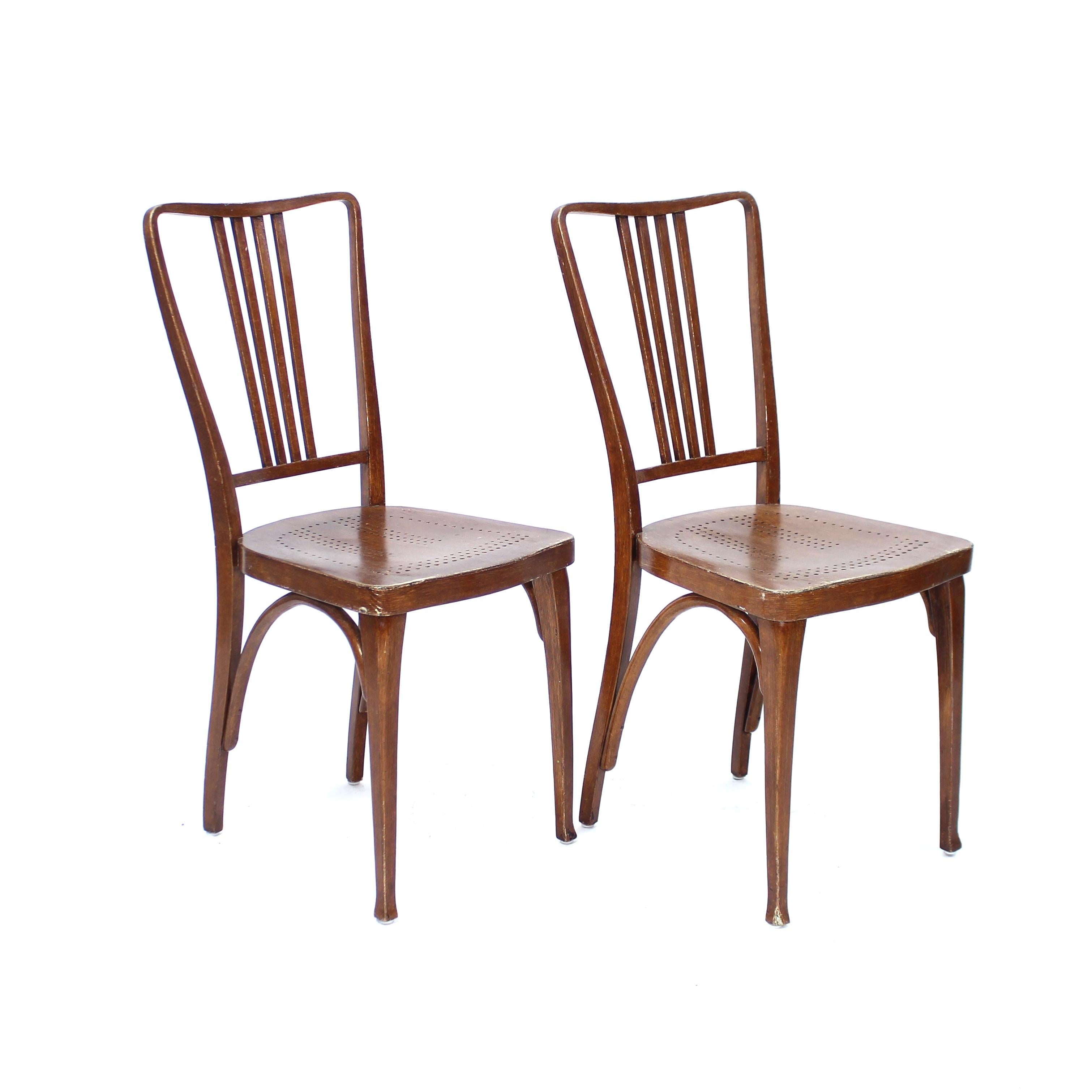 Thonet, raro par de sillas, principios de 1900 Art Nouveau en venta