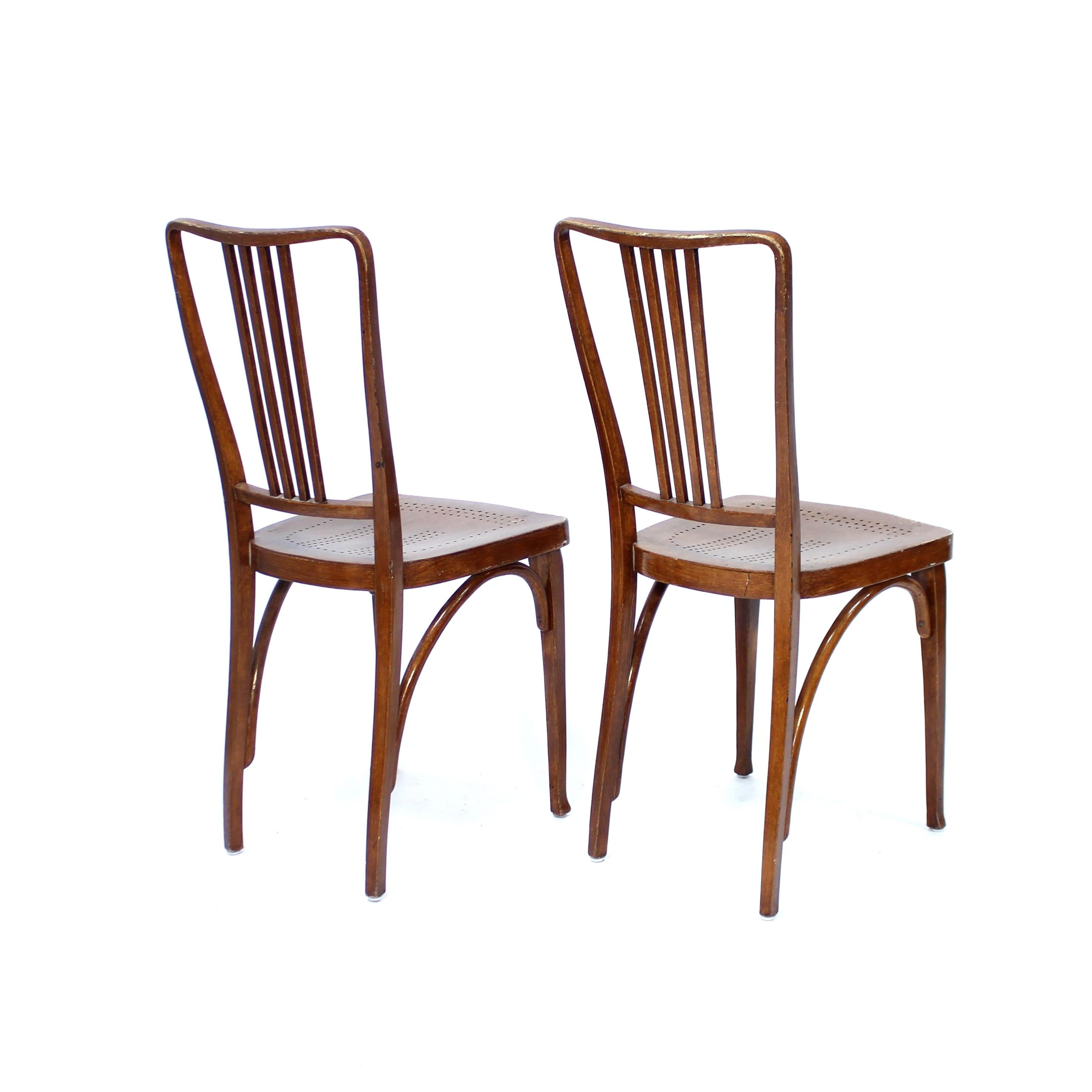 Thonet, raro par de sillas, principios de 1900 en venta 1