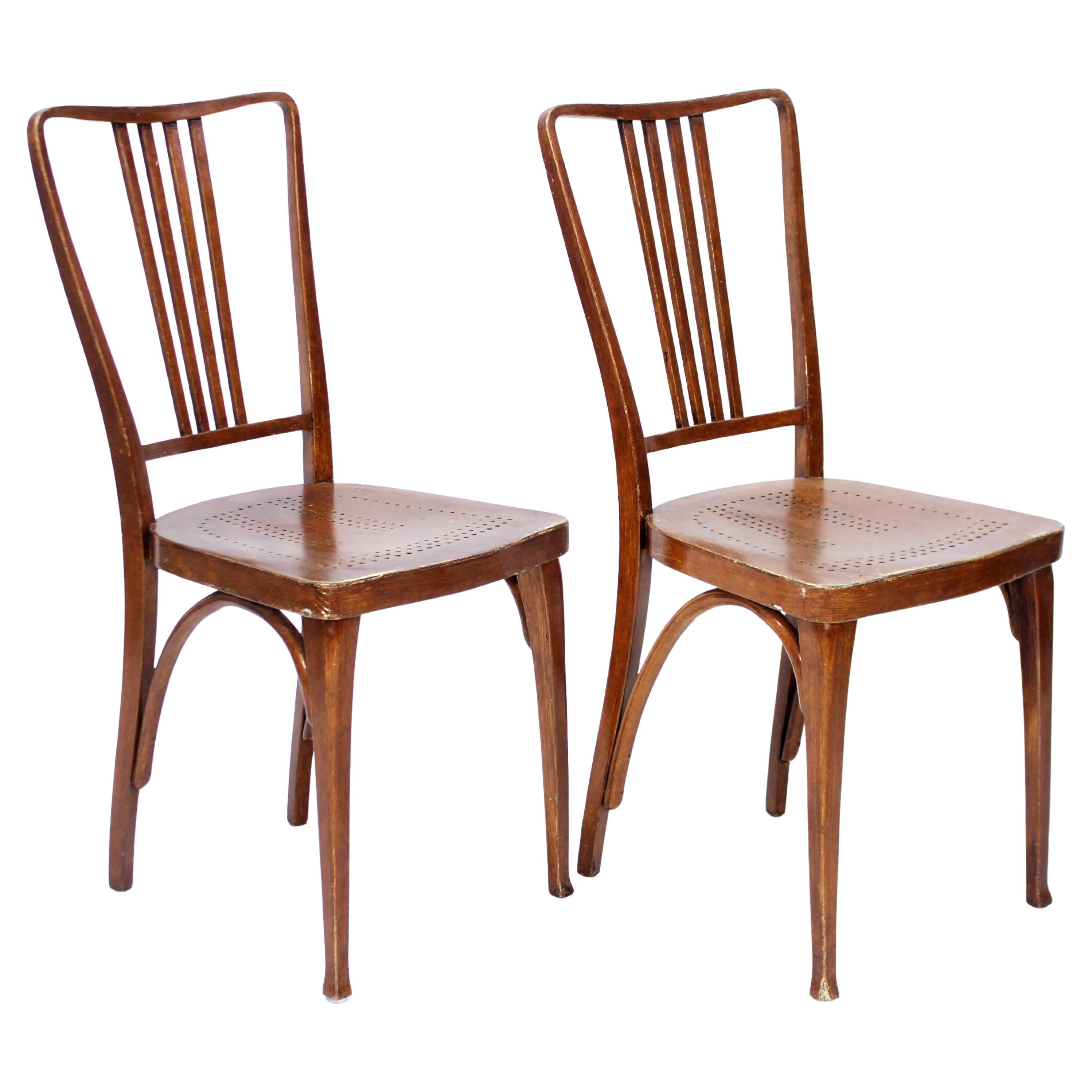 Thonet, rare pair of chairs, early 1900s