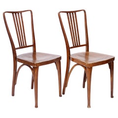 Antique Thonet, rare pair of chairs, early 1900s