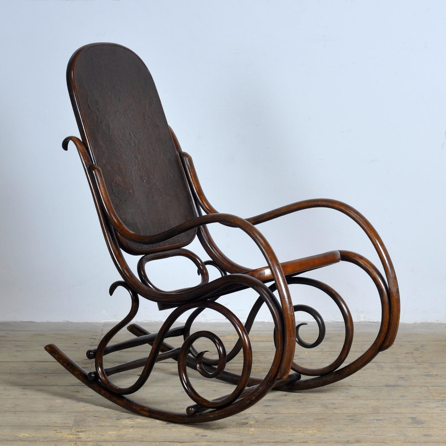 Art Déco Sedia a dondolo Thonet, 1920 circa in vendita