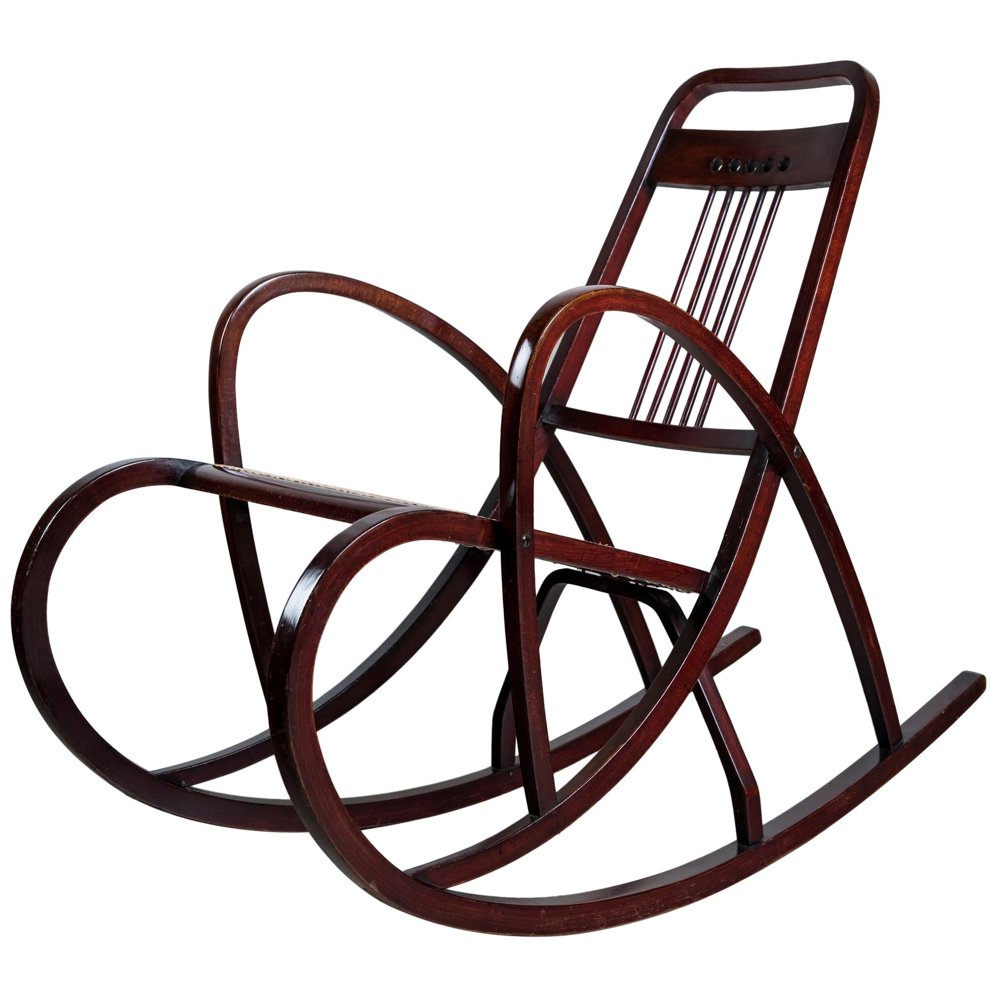Thonet Rocking Chair, Model Number 511, Vienna Secession, circa 1904