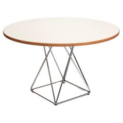 Thonet Round Dining Table with Eiffel Base