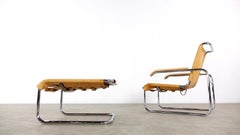 Thonet S 35 L &  S 35 H Design Marcel Breuer Lounge Chair and Ottoman