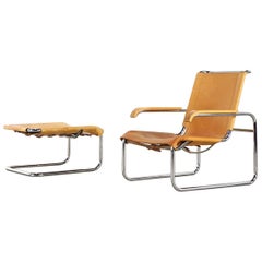 Thonet S 35 L and S 35 H Design Marcel Breuer Lounge Chair and Ottoman at  1stDibs | thonet s35 l, s35 thonet, thonet ottoman