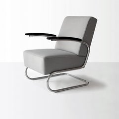 Thonet S 411 Tubular Steel Cantilever Armchair, Germany, circa 1935