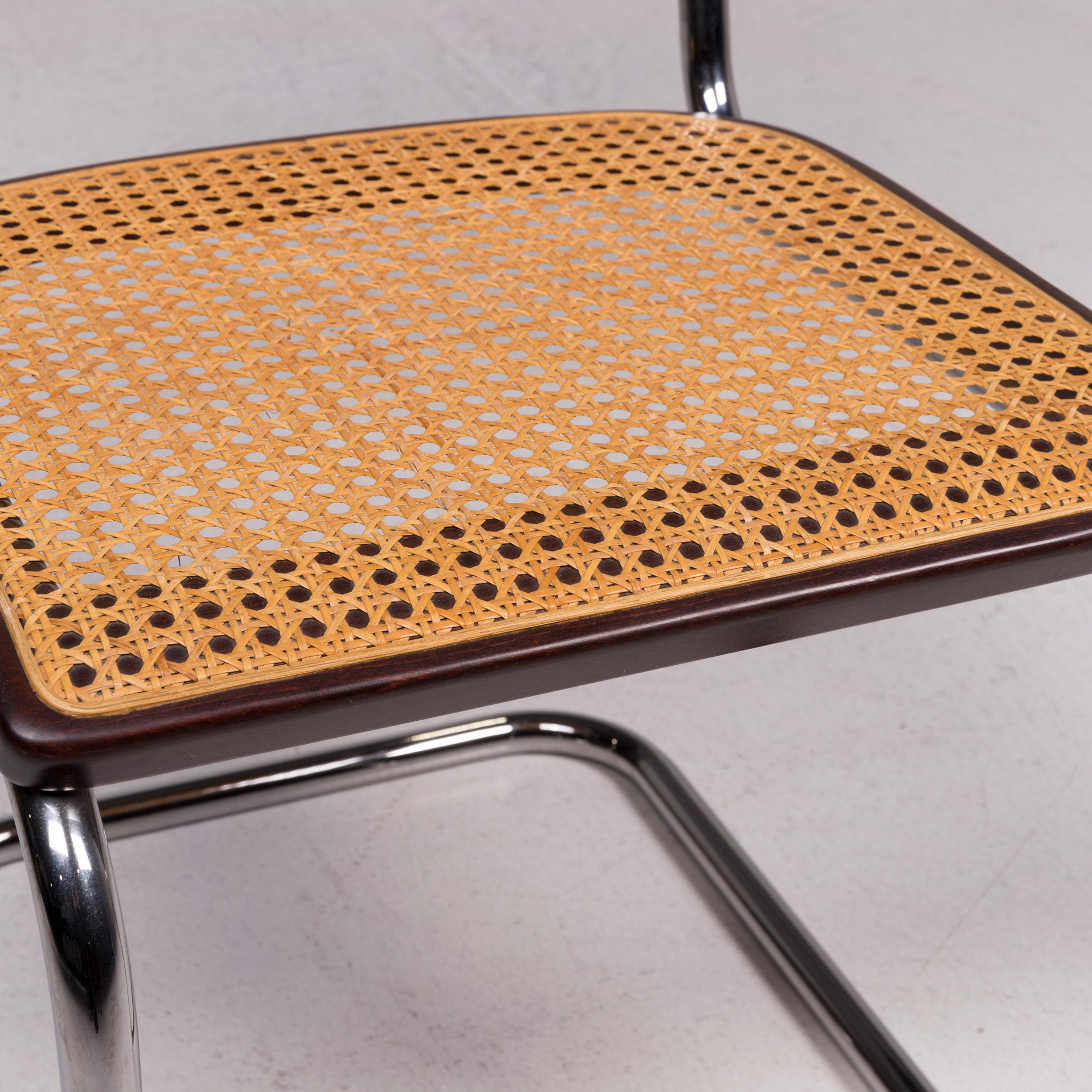 We bring to you a Thonet S32 wood chair beige metal.
 

 Product measurements in centimeters:
 

Depth 57
Width 46
Height 80
Seat-height 43
Seat-depth 48
Seat-width 46
Back-height 34.

 
 