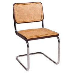 Thonet S32 Wood Chair Beige Metal