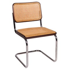 Thonet S32 Wood Chair Beige Metal