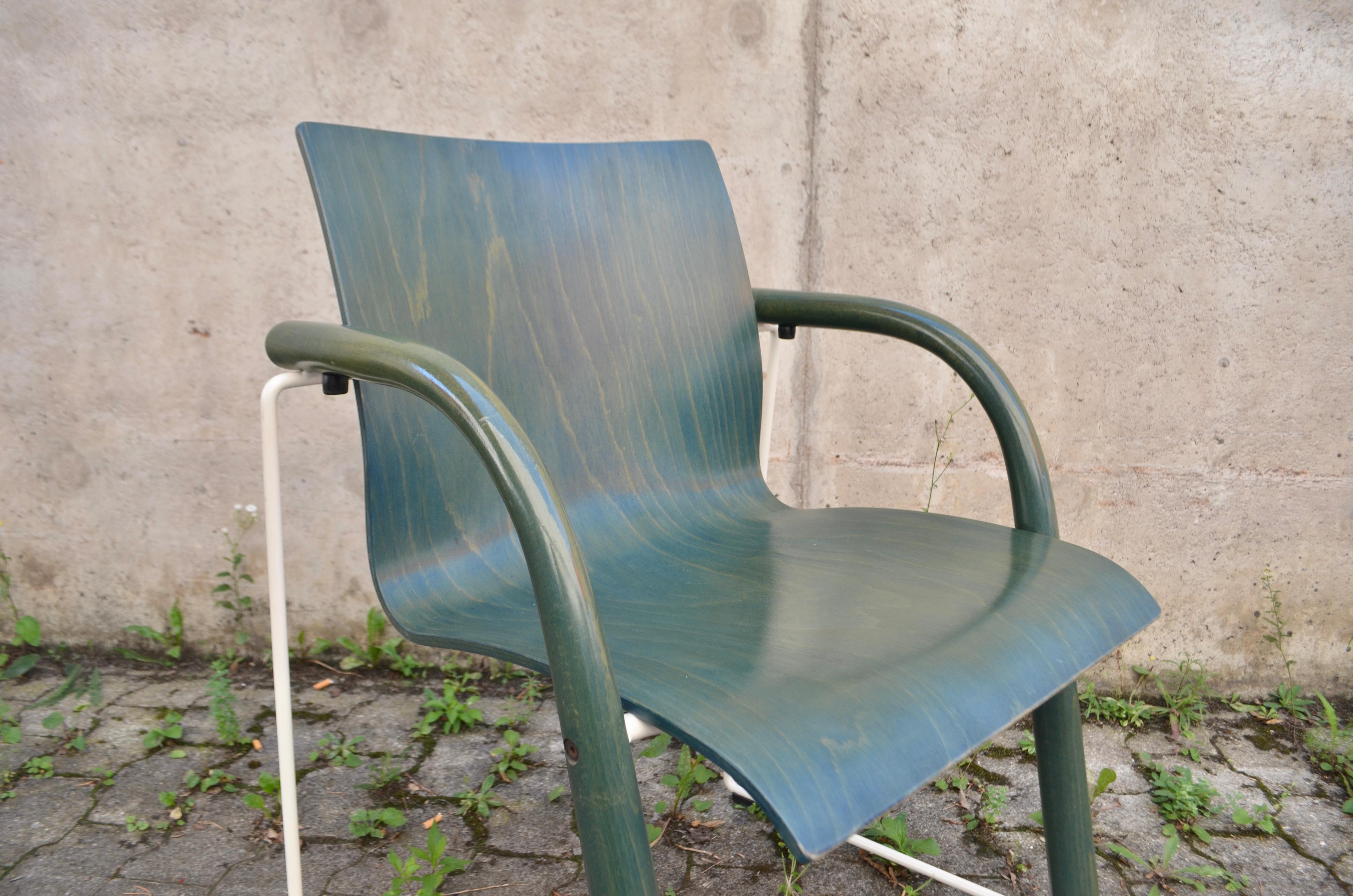Thonet S320 green Chair Ulrich Boehme & Wulf Schneider For Sale 1