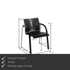 Thonet S320 Wood Chair Black