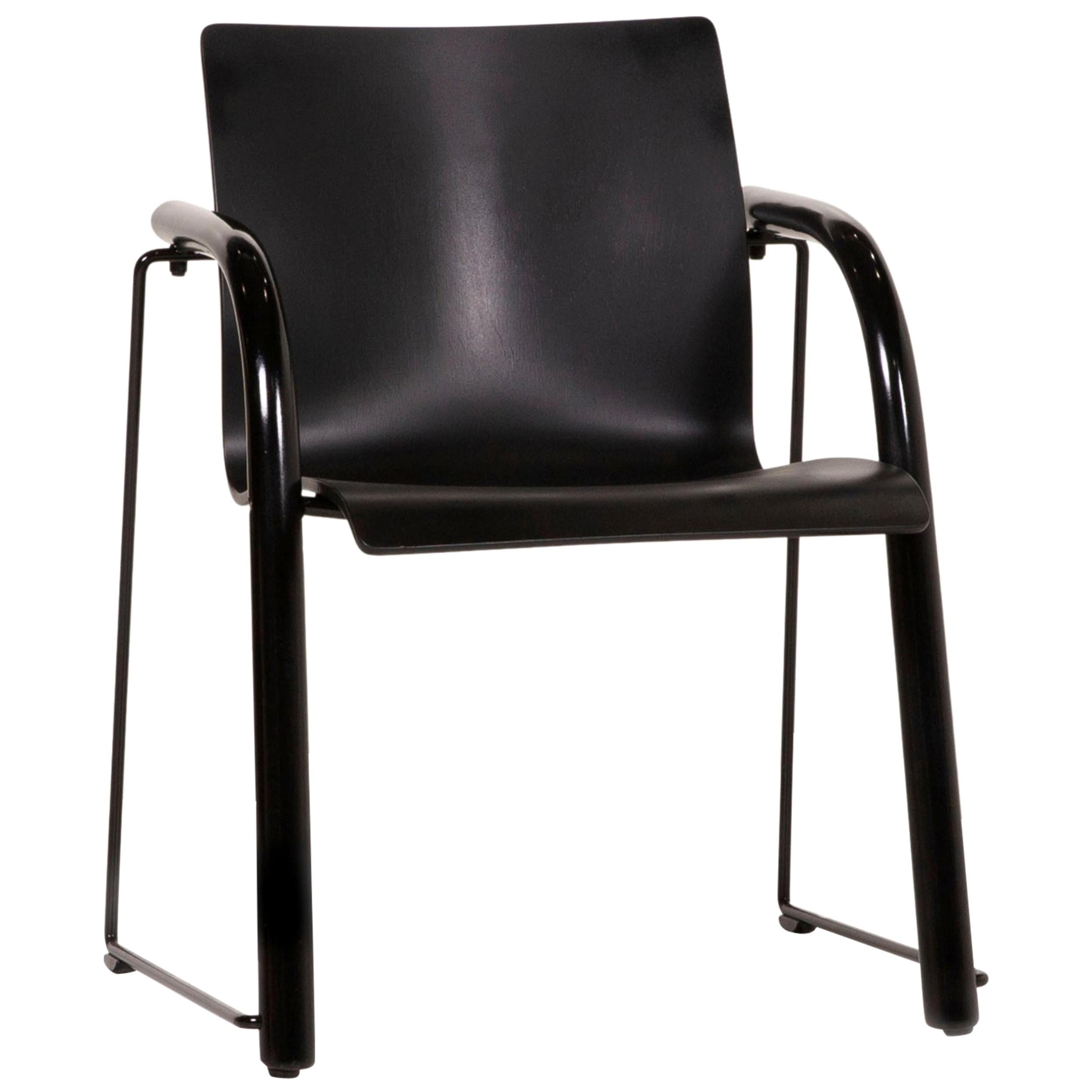 Thonet S320 Wood Chair Black For Sale