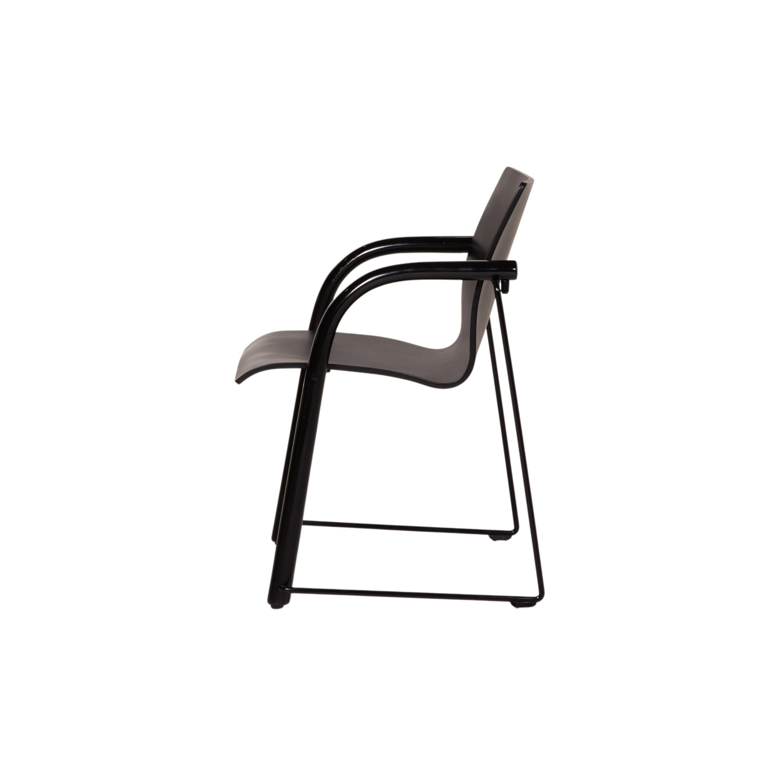 Thonet S320 Wooden Chair Set Black 4x Chair 3