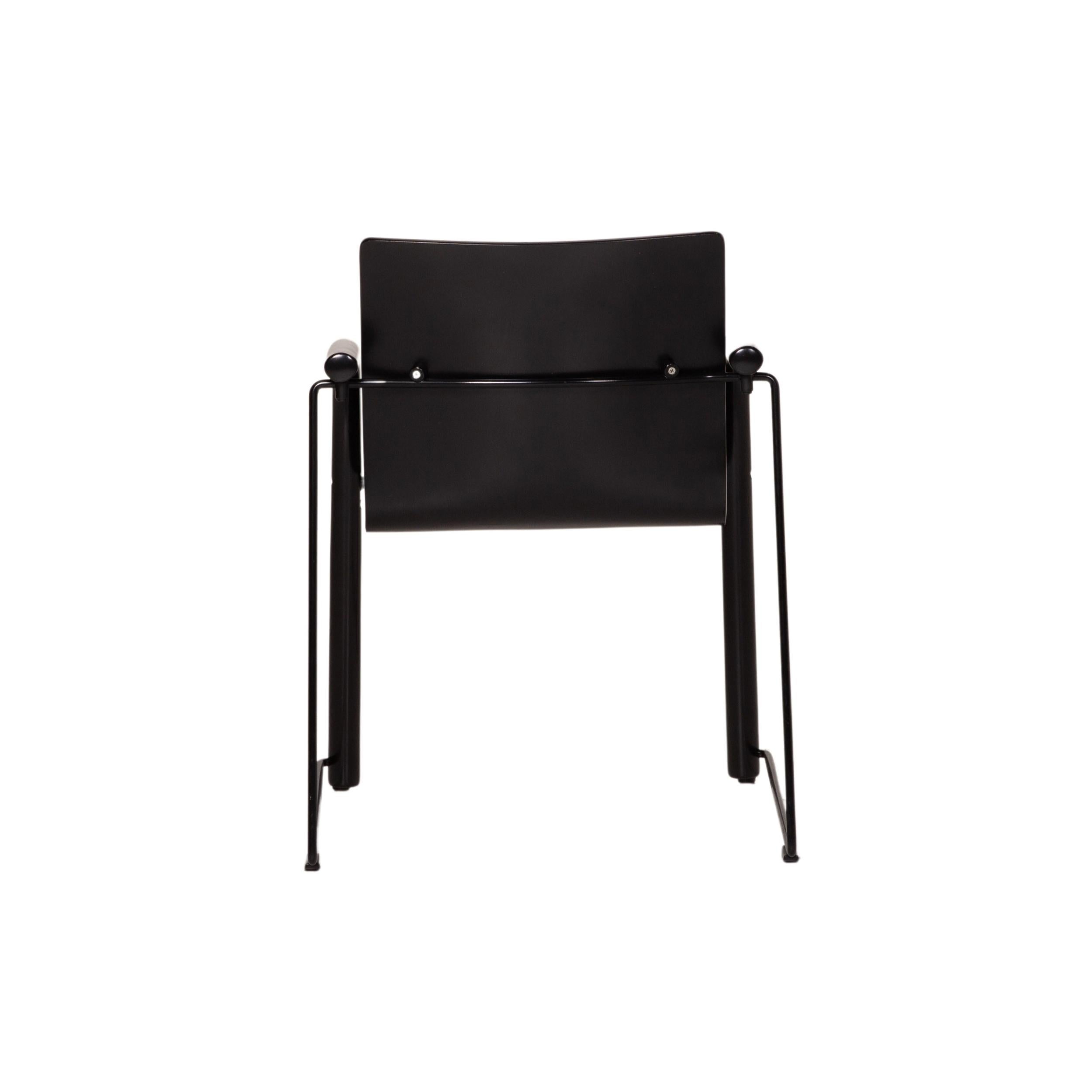 Thonet S320 Wooden Chair Set Black 4x Chair 2