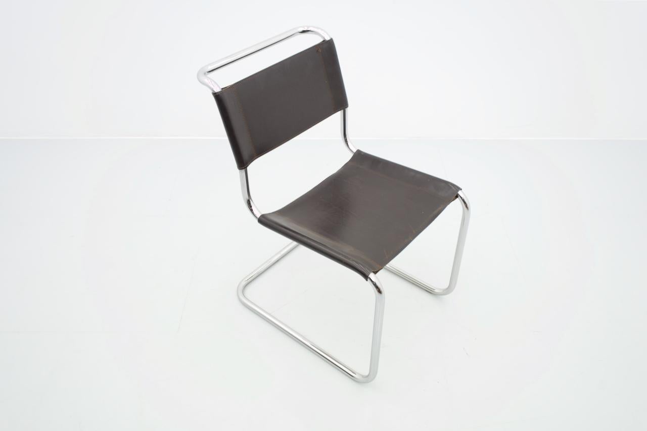 Thonet S33 Cantilever Chair Chrome and Leather Mart Stam 1926 3