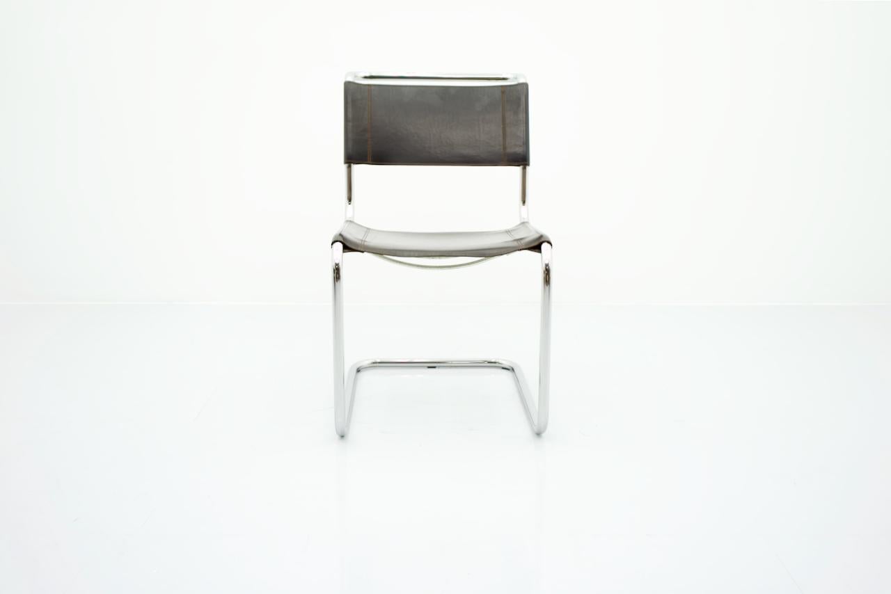 Thonet S33 Cantilever Chair Chrome and Leather Mart Stam 1926 5
