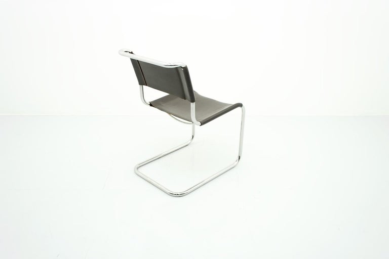 Thonet S33 Cantilever Chair Chrome and Leather Mart Stam 1926 at 1stDibs